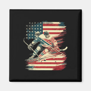 Imán Bandera norteamericana de hockey Estados Unidos Pa