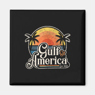 Imán Bandera Norteamericana Retro Gulf Of Usa America E