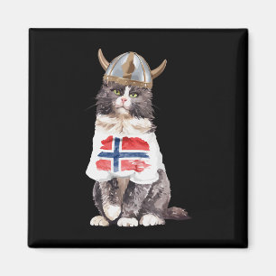 Imán Bandera noruega de gato forestal