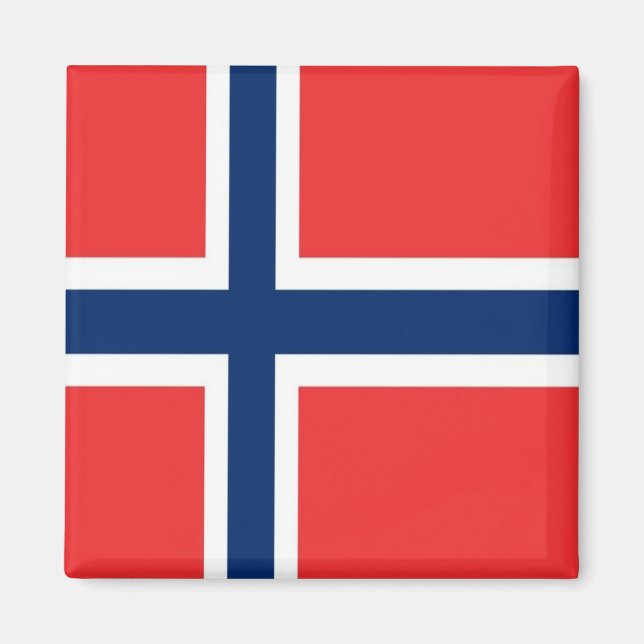 Imán BANDERA NORUEGA zNO001, Noruega, Fridge (Frente)