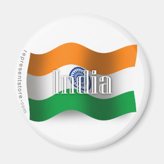 Imán Bandera ondeada de India