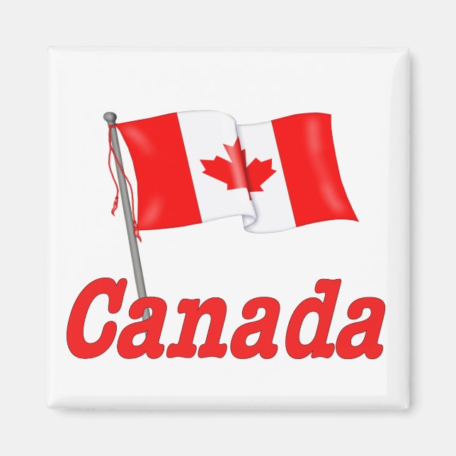 Imán Bandera ondulante de Canadá (Frente)