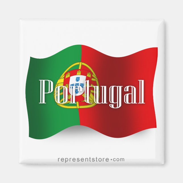 Imán Bandera ondulante de Portugal (Frente)