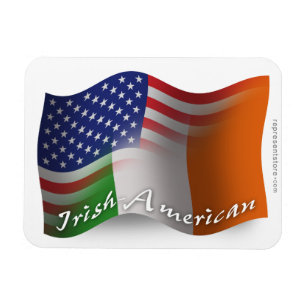Imán Bandera ondulante irlandesa-americana