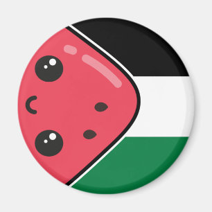 Imán Bandera palestina linda con Palestina sin sandía