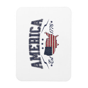 Imán Bandera Patriótica Americana Est 1776 4 de Julio A