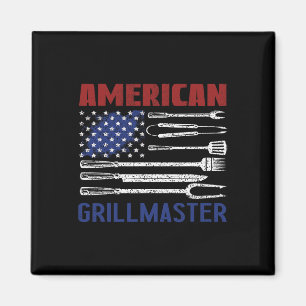 Imán Bandera Patriótica Americana Grill Byrbeque Master