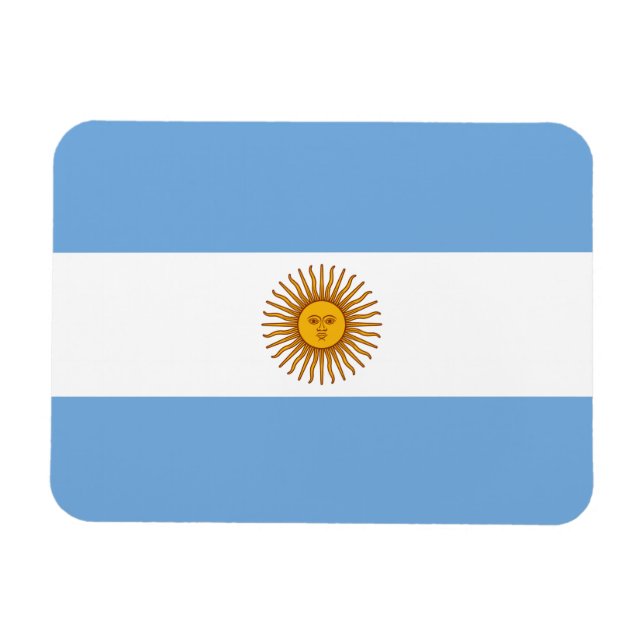 Imán Bandera Patriótica Argentina (Horizontal)