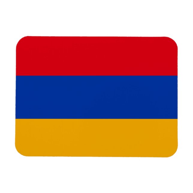Imán Bandera patriótica armenia (Horizontal)