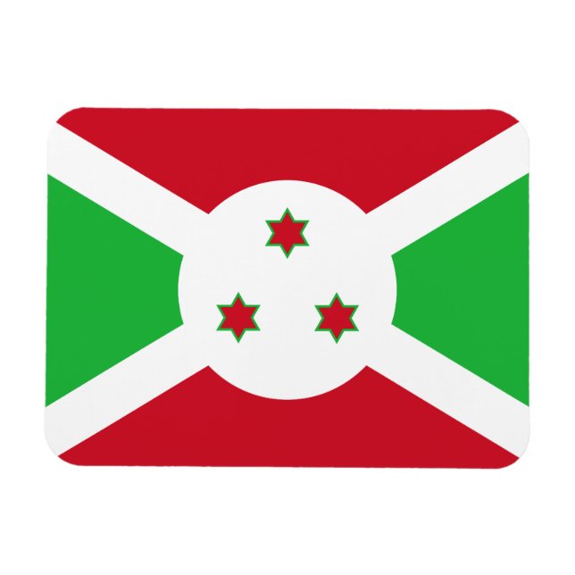 Imán Bandera patriótica burundesa (Horizontal)