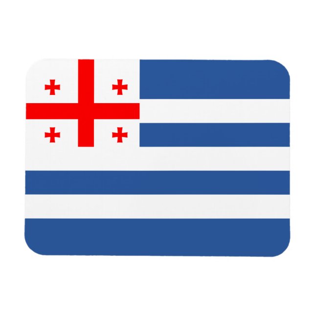 Imán Bandera patriótica de Adjara (Horizontal)