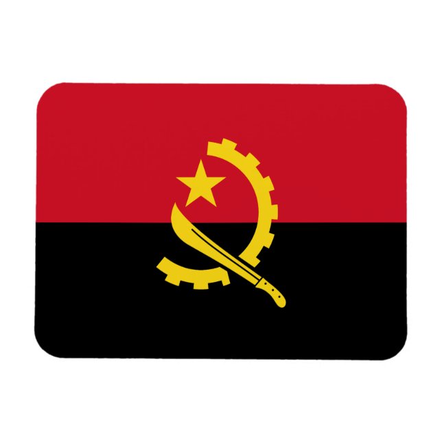 Imán Bandera Patriótica de Angola (Horizontal)