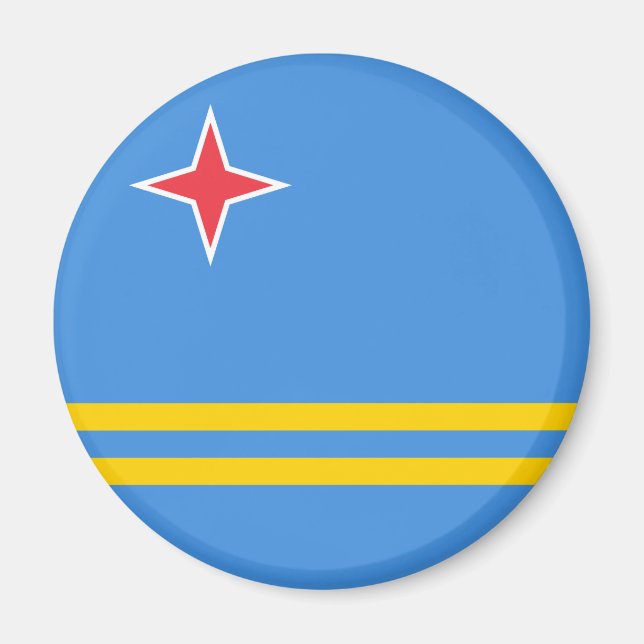 Imán Bandera patriótica de Aruba (Frente)