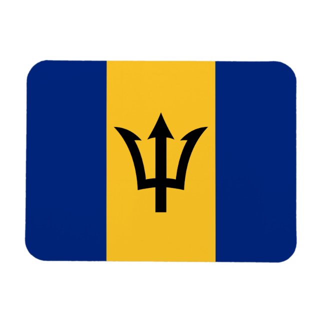 Imán Bandera Patriótica de Barbados (Horizontal)