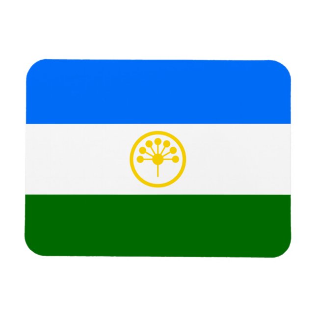 Imán Bandera Patriótica de Bashkortostán (Horizontal)