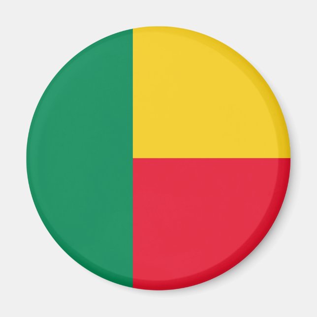 Imán Bandera patriótica de Benín (Frente)