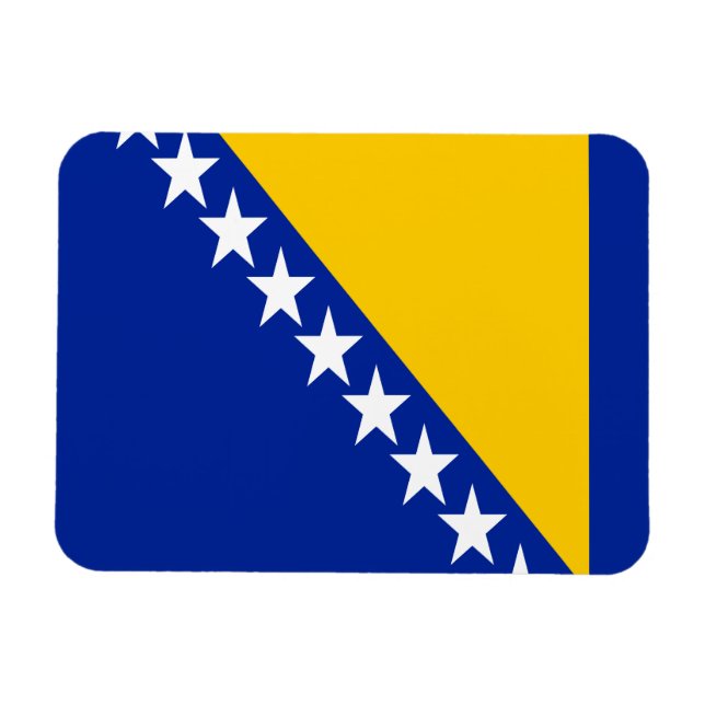 Imán Bandera patriótica de Bosnia y Herzegovina (Horizontal)