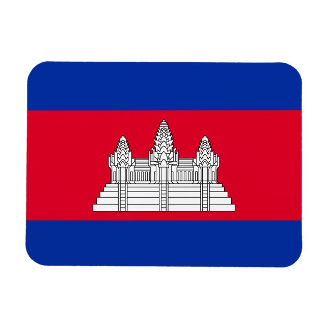 Imán Bandera Patriótica De Camboya (Horizontal)