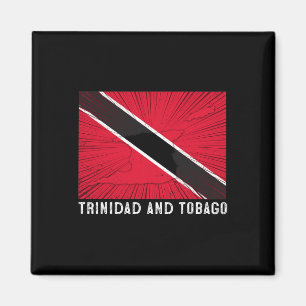 Imán Bandera patriótica desgastada de Trinidad y Tobago