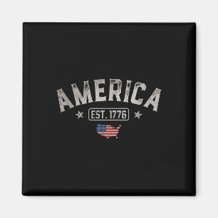 Imán Bandera patriótica estadounidense Est 1776 4 de ju