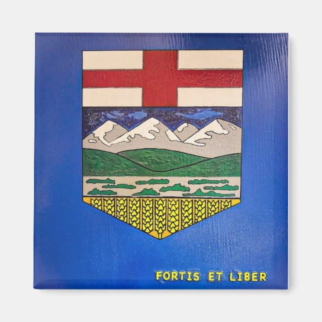Imán Bandera pintada de Alberta (Frente)