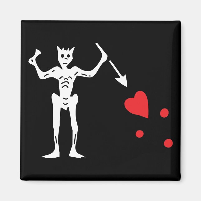 Imán Bandera pirata de barba negra (Frente)