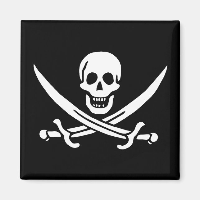 Imán Bandera pirata de Calico Jack (Frente)