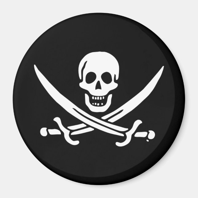 Imán Bandera pirata de Jolly roger (Frente)