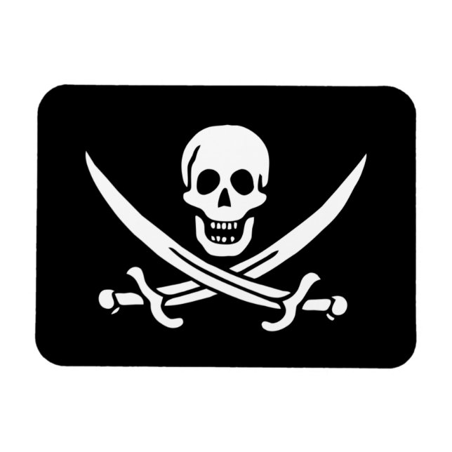 Imán Bandera pirata de Jolly Roger (Horizontal)