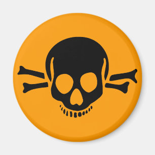Imán bandera pirata Halloween del cráneo