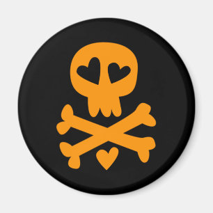 Imán Bandera pirata Halloween del cráneo