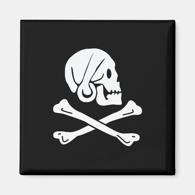 Imán Bandera pirata - Jolly Roger (Frente)