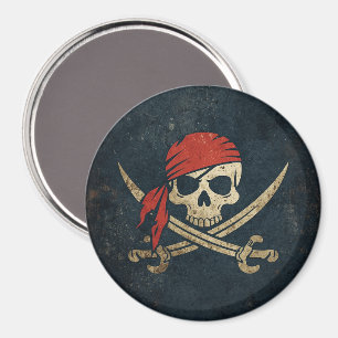 Imán Bandera pirata Scarlet-Bandana