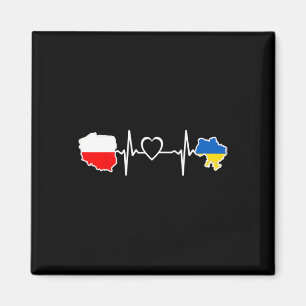 Imán Bandera polaca ucraniana - Ucrania Polonia Latido
