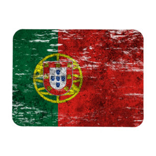 Imán Bandera portuguesa rascada y llevada