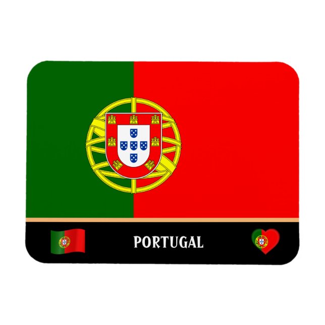 Imán Bandera portuguesa y viajes al país / Portugal (Horizontal)