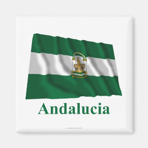 Imán Bandera que agita de Andalucía con nombre