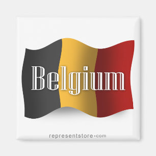 Imán Bandera que agita de Bélgica