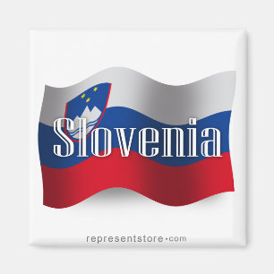 Imán Bandera que agita de Eslovenia