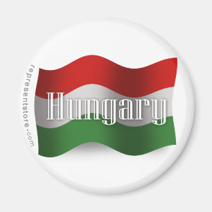 Imán Bandera que agita de Hungría