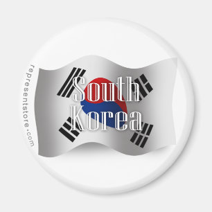 Imán Bandera que agita de la Corea del Sur
