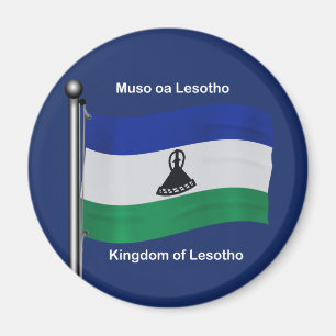 Imán Bandera que agita de Lesotho