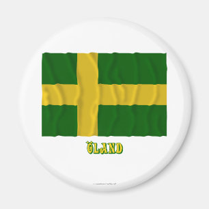 Imán Bandera que agita de Öland con el nombre
