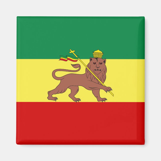 Imán Bandera rastafari (Rastafarianismo) (Rasta) (Frente)