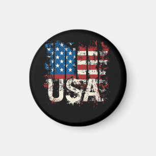 Imán Bandera Retro Americana USA 4 de julio