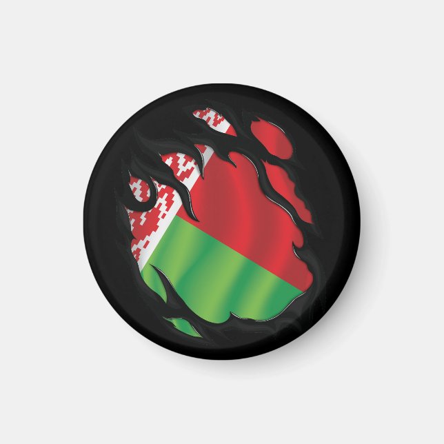 Imán Bandera robada de Bielorrusia (Frente)