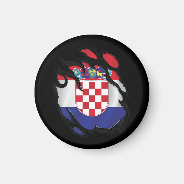 Imán Bandera robada de Croacia (Frente)