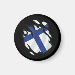 Imán Bandera robada de Finlandia