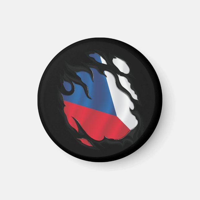 Imán Bandera robada de la República Checa (Frente)