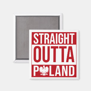 Imán Bandera roja blanca de las afueras de Polonia